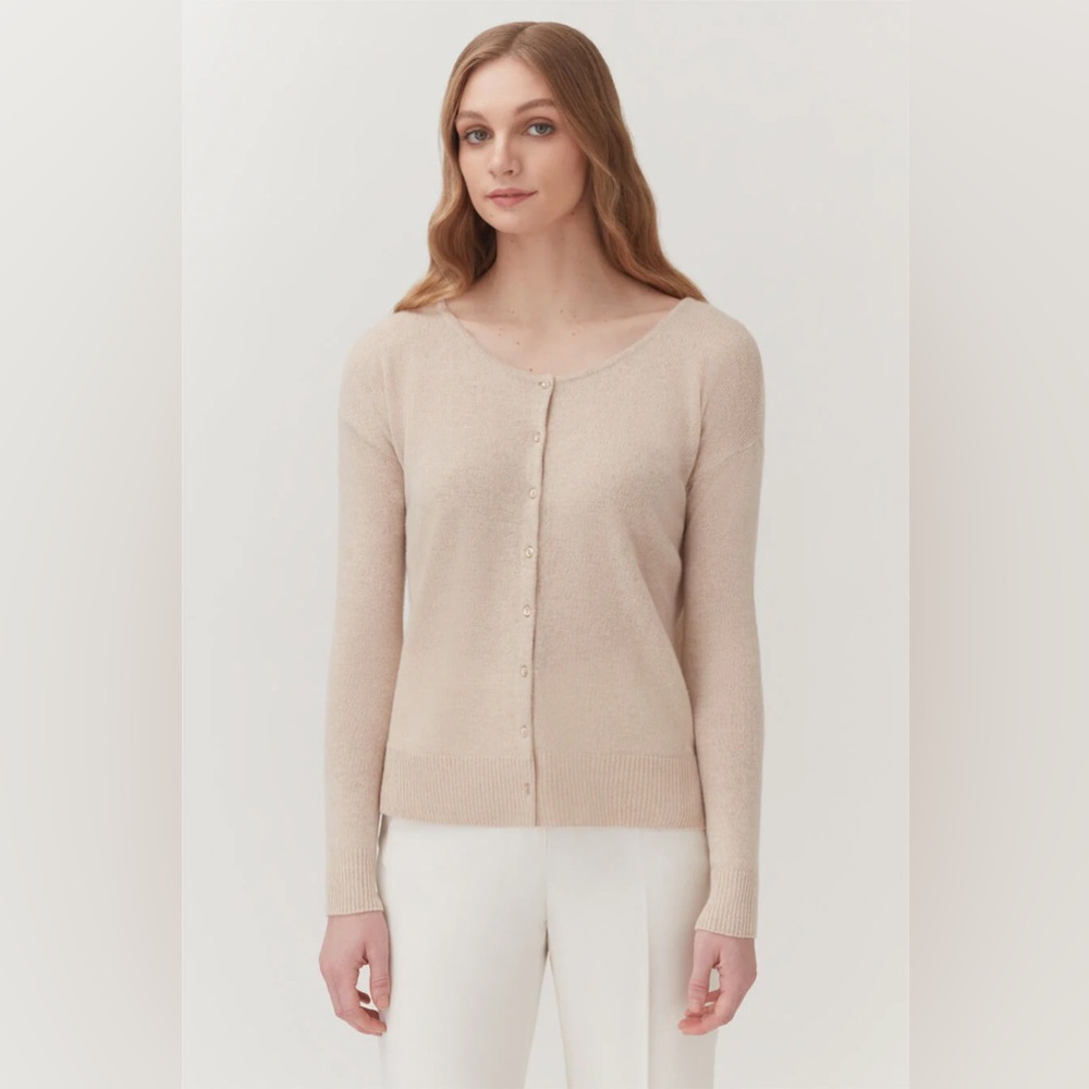 Cuyana Reversible Cashmere Cardigan – Beige (Size Small) - NWOT